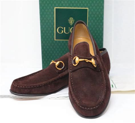 brown suede gucci loafer|Gucci embroidered leather loafer.